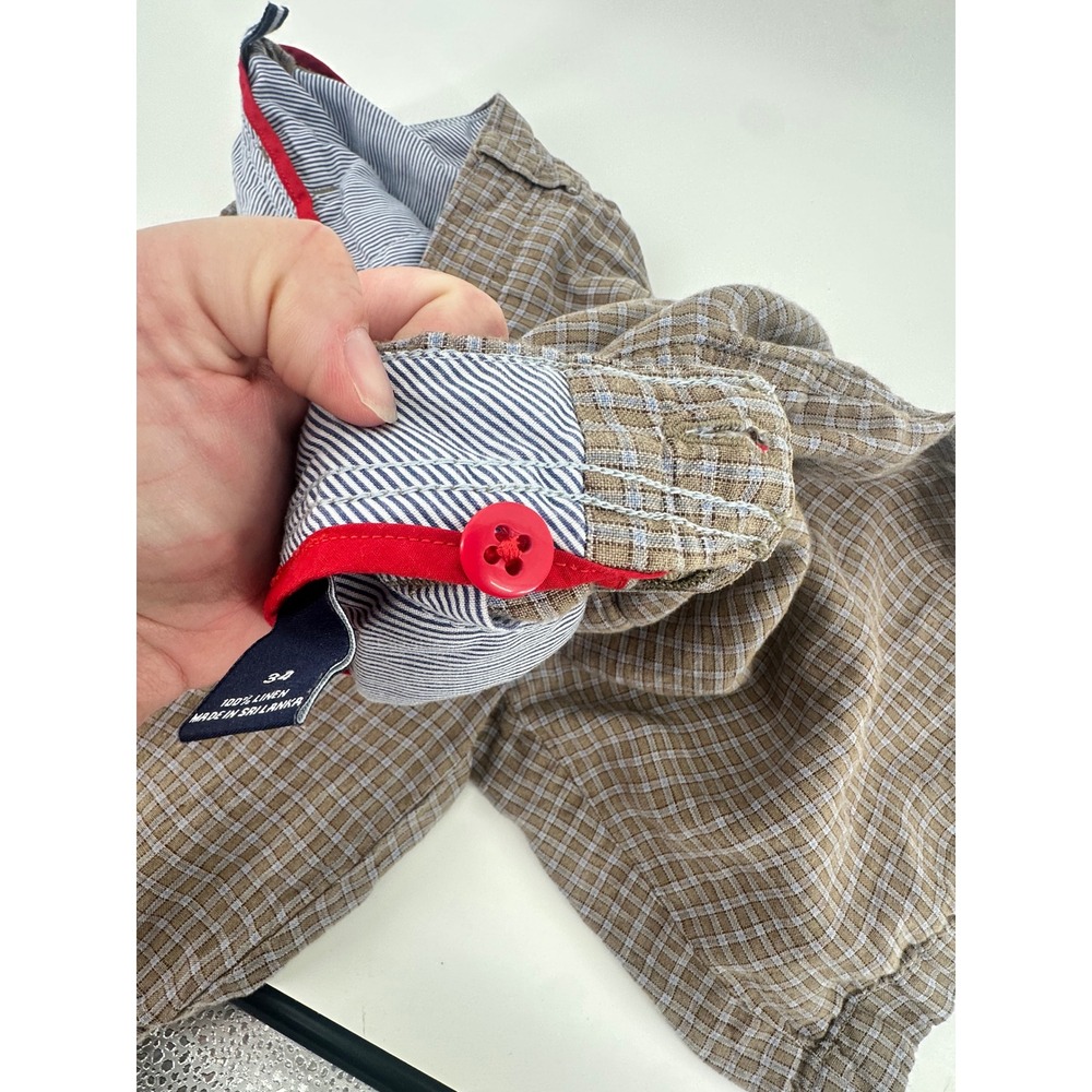 Cremieux Nantucket Mens 34 Plaid 100% Linen Shorts Flat Front Casual Preppy‎ - Picture 12 of 15
